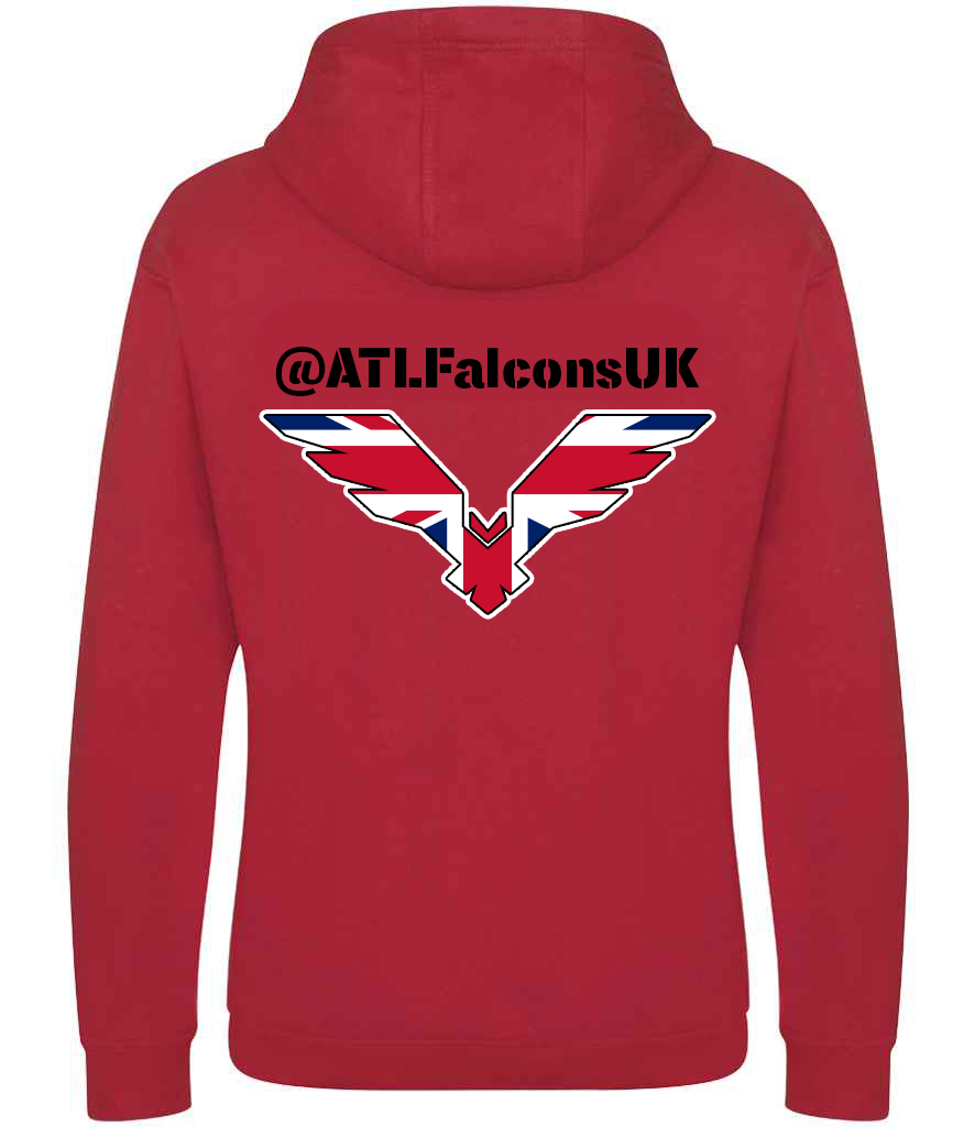 ATL Falcons UK Heavyweight Hoodie - Red