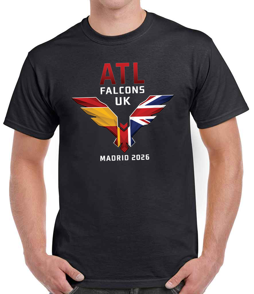 ATL Falcons UK Madrid Game Large Logo T-Shirt - White