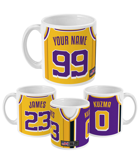 LAL - Custom Personalised Basketball Jersey Mug
